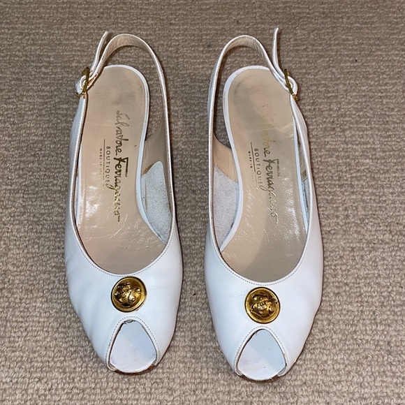 Salvatore Ferragamo Shoes - Salvatore Ferragamo Slingback Peep Toe Heels